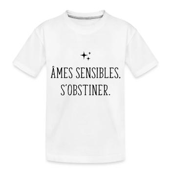 Ames Sensibles S'obstiner - T-shirt bio Premium Enfant - blanc - Devant