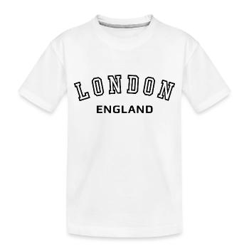 London England United Kingdom - Kids' Premium Organic T-Shirt - white - Front