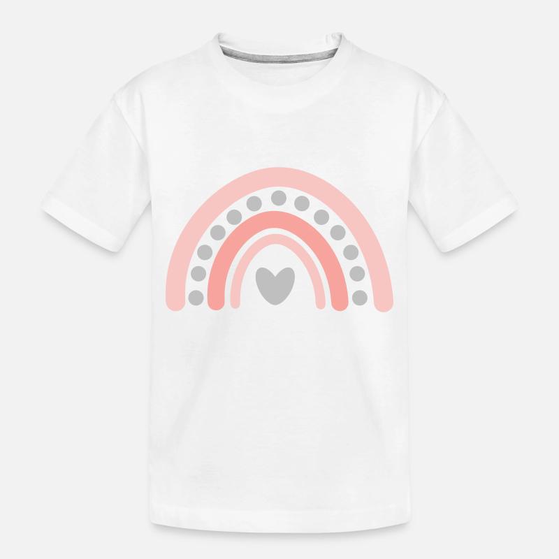 Regenbogen - Kinder Premium Bio T-Shirt - Weiß