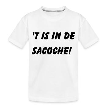́t est dans le sacoche. Chemises en dialecte anversois - T-shirt bio Premium Enfant - blanc - Devant