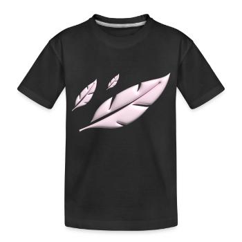 PLUMES ROSES TOMBANT - T-shirt bio Premium Enfant - noir - Devant