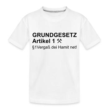 Erzgebirge Grundgesetz - Kinder Premium Bio T-Shirt - Weiß - Vorne