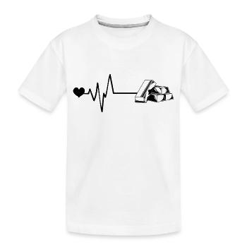 Impulsion d’or Coeur Amour - T-shirt bio Premium Enfant - blanc - Devant