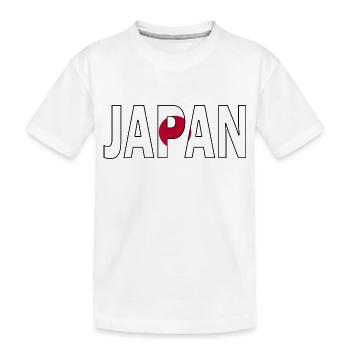 Le Japon aux couleurs de la nation - T-shirt bio Premium Enfant - blanc - Devant