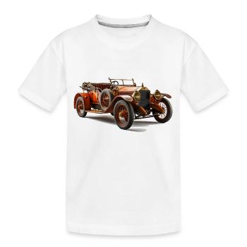 Voitures anciennes, l’histoire de l’industrie automobile - T-shirt bio Premium Enfant - blanc - Devant