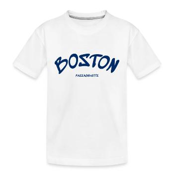 Boston - Massachusetts - USA - Amerika - Kinder Premium Bio T-Shirt - Weiß - Vorne