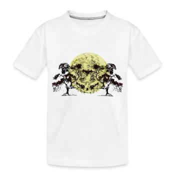 Mond Wald Bäume Natur Botanik Flora - Kinder Premium Bio T-Shirt - Weiß - Vorne