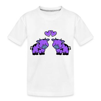 vaches amoureuses - T-shirt bio Premium Enfant - blanc - Devant