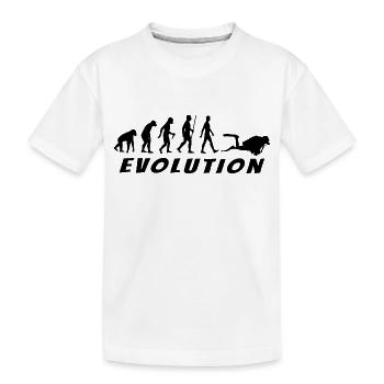 Evolution Plongeur Noir - T-shirt bio Premium Enfant - blanc - Devant