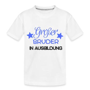 Großer Bruder in Ausbildung - Kinder Premium Bio T-Shirt - Weiß - Vorne