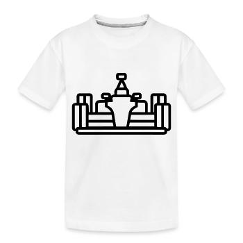 F1-Rennwagen - Kinder Premium Bio T-Shirt - Weiß - Vorne