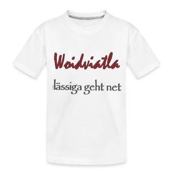 Woidviatla ne devient pas plus décontracté - T-shirt bio Premium Enfant - blanc - Devant