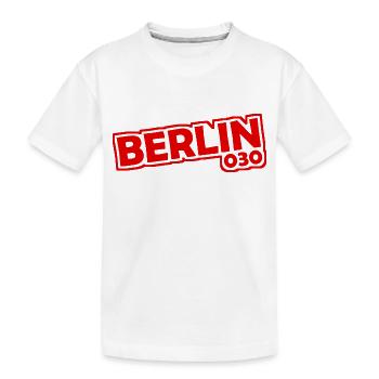 Berlin - 030 - Capitale - Allemagne - Indicatif régional - T-shirt bio Premium Enfant - blanc - Devant