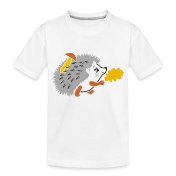 Hérisson en promenade - T-shirt bio Premium Enfant - blanc - Devant