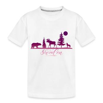 Suède Suède Viking Nordique Scandinavie Solstice d’été - T-shirt bio Premium Enfant - blanc - Devant