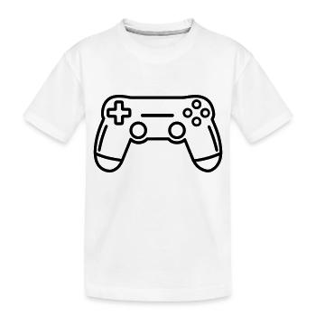 Video games controller - Kids' Premium Organic T-Shirt - white - Front