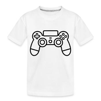 Controller für Videospiele - Kinder Premium Bio T-Shirt - Weiß - Vorne