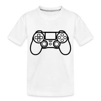 Video games controller - Kids' Premium Organic T-Shirt - white - Front