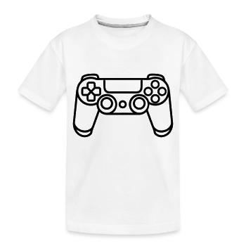 Video games controller - Kids' Premium Organic T-Shirt - white - Front