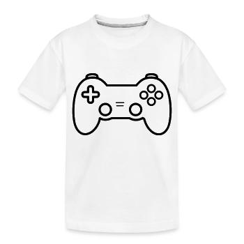 Video games controller - Kids' Premium Organic T-Shirt - white - Front