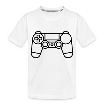 Videospiel-Controller - Kinder Premium Bio T-Shirt - Weiß - Vorne