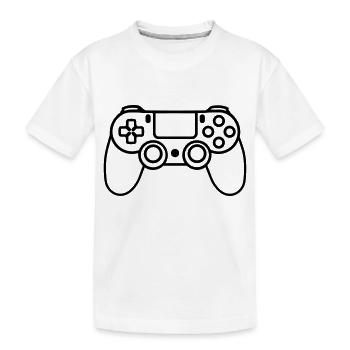 Videospiel-Controller - Kinder Premium Bio T-Shirt - Weiß - Vorne