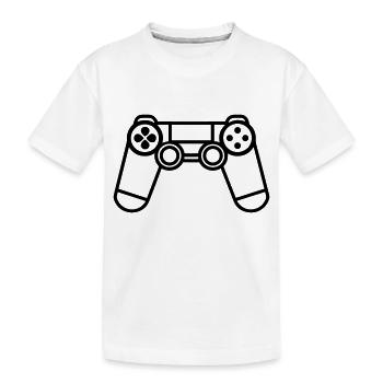 Videospiel-Controller - Kinder Premium Bio T-Shirt - Weiß - Vorne