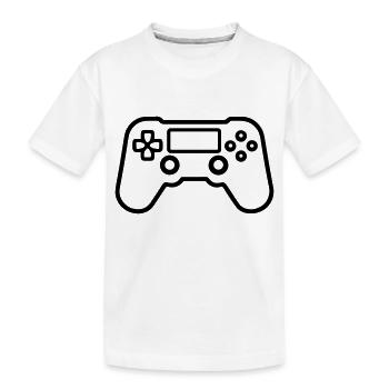 Videospiel-Controller - Kinder Premium Bio T-Shirt - Weiß - Vorne
