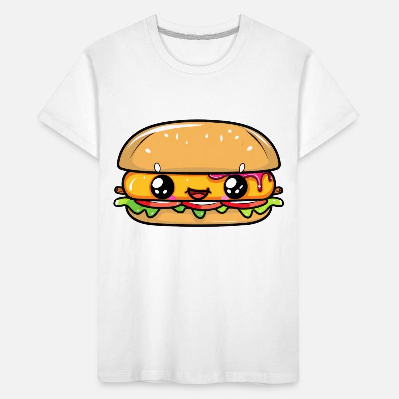 Burger avec un visage T-shirt bio Premium Enfant
