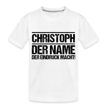 Prénom Chris Christoph - T-shirt bio Premium Enfant - blanc - Devant