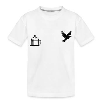 Vogelfrei - Freedom Bird - Kids' Premium Organic T-Shirt - white - Front