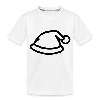 Christmas hat - Kids' Premium Organic T-Shirt - white - Front