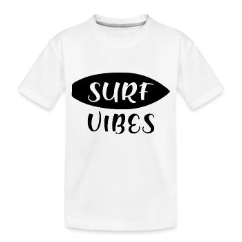 Surfing Surfboard Surfer Wassersport - Kinder Premium Bio T-Shirt - Weiß - Vorne