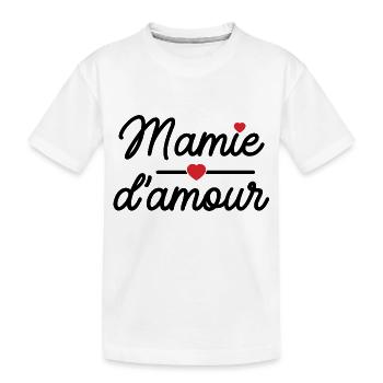 Mamie d'amour - T-shirt bio Premium Enfant - blanc - Devant
