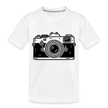 appareil photo photographe appareil photo - T-shirt bio Premium Enfant - blanc - Devant