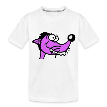 Chien a l’air stupide gars drôle stupide fou drôle - T-shirt bio Premium Enfant - blanc - Devant