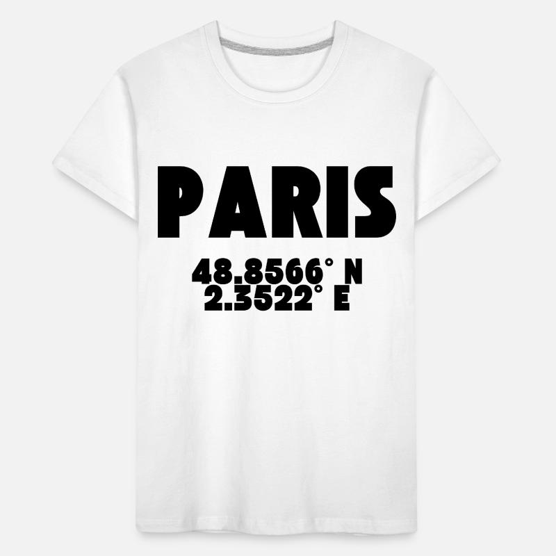 Paris - Design with coordinates Kids' Premium Organic T-Shirt