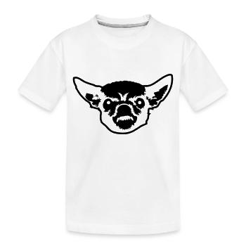 Chihuahua Kleiner Hund Böse Knirschen Nervig Wut - Kinder Premium Bio T-Shirt - Weiß - Vorne