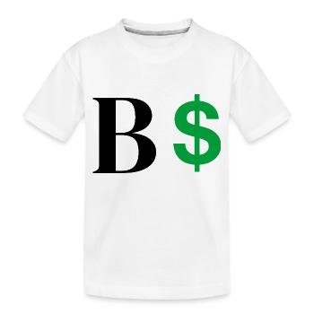 Buchstabe b Dollar - Kinder Premium Bio T-Shirt - Weiß - Vorne