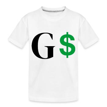 Buchstabe g Dollar - Kinder Premium Bio T-Shirt - Weiß - Vorne