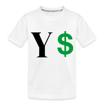Lettre y dollar - T-shirt bio Premium Enfant - blanc - Devant