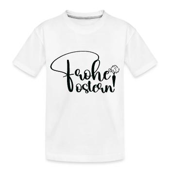 Frohe Ostern 🐰🌸 - Kinder Premium Bio T-Shirt - Weiß - Vorne