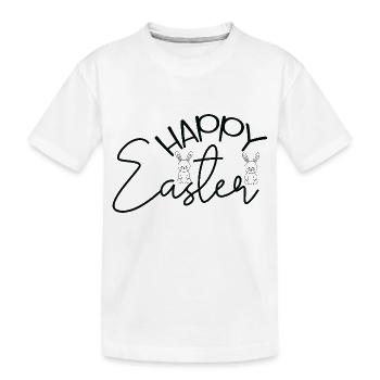 Happy Easter 🐰🌸 - Kinder Premium Bio T-Shirt - Weiß - Vorne