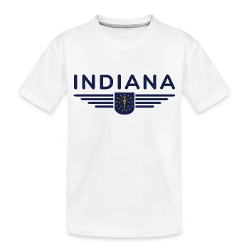 Indiana Fan T-Shirt – Show pride! - Kids' Premium Organic T-Shirt - white - Front