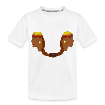 Haarig verbunden - Kinder Premium Bio T-Shirt - Weiß - Vorne