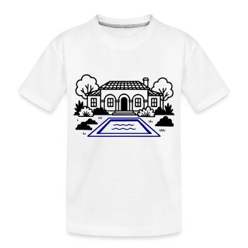 Finca Haus Villa - Kinder Premium Bio T-Shirt - Weiß - Vorne