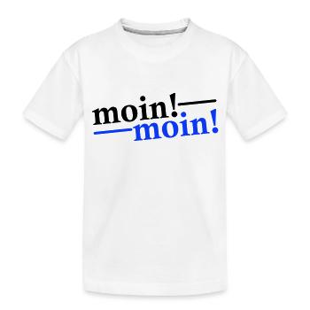 Moin Moin Gruß - Kinder Premium Bio T-Shirt - Weiß - Vorne
