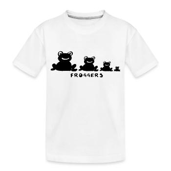 Frog Frogger Green Animal Zoo Fun Musthave - Kids' Premium Organic T-Shirt - white - Front