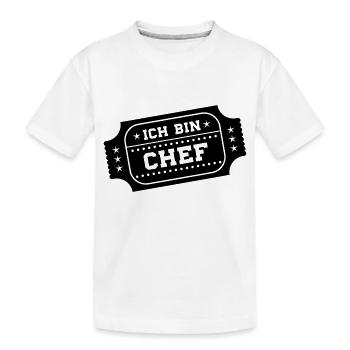 ich bin chef - Kinder Premium Bio T-Shirt - Weiß - Vorne