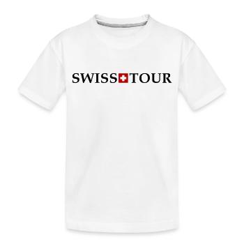 Swiss Tour Schweiz - Kinder Premium Bio T-Shirt - Weiß - Vorne